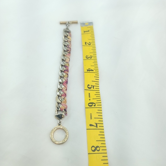 Vera Bradley Gold Fabric Toggle Bracelet - Picture 5 of 6